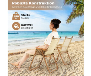 Costway 2er Set Klappbare Campingsthle Aluminiumrahmen Ultraleicht ab  66.79  | Vergleiche 4 Angebote auf idealo.de