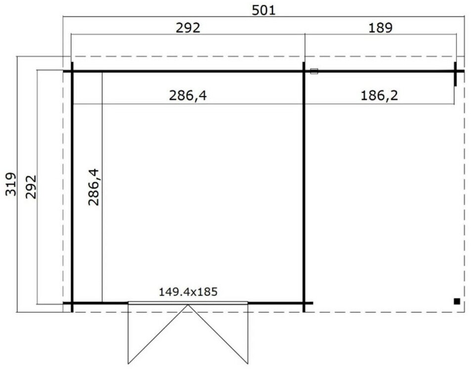 Lasita MAJA Blockbohlenhaus 501x319 cm Wetterfest carbongrau behandelt ...