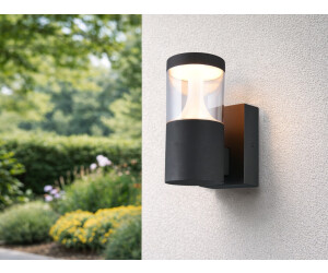Trio LED Außen-Wandleuchte Hudson – Aluminiumdruckguss Anthrazit, 2x E14 4 W LED, Warmweiß, IP44, Höhe 33 Cm, Inklusive Leuchtmittel