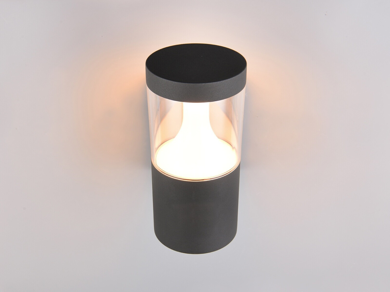 Trio LED Außen-Wandleuchte Hudson – Aluminiumdruckguss Anthrazit, 2x E14 4 W LED, Warmweiß, IP44, Höhe 33 Cm, Inklusive Leuchtmittel