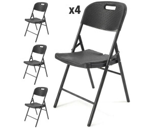 Sekey Klappstuhl bis 150KG Schwarz Rattanoptik 4er Set ab 67,99 € (Oktober 2026)