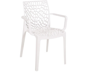 Deluke Gartenstuhl 2er Set IVAR Kunststoff Weiß Gartenstühle Wetterfest Essstühle Outdoor Terrasse ab 140,90 € (Oktober 2026)