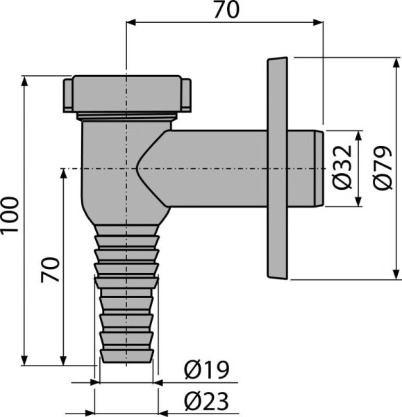 Alcadrain APS1 Aufputzsiphon, Bild 2