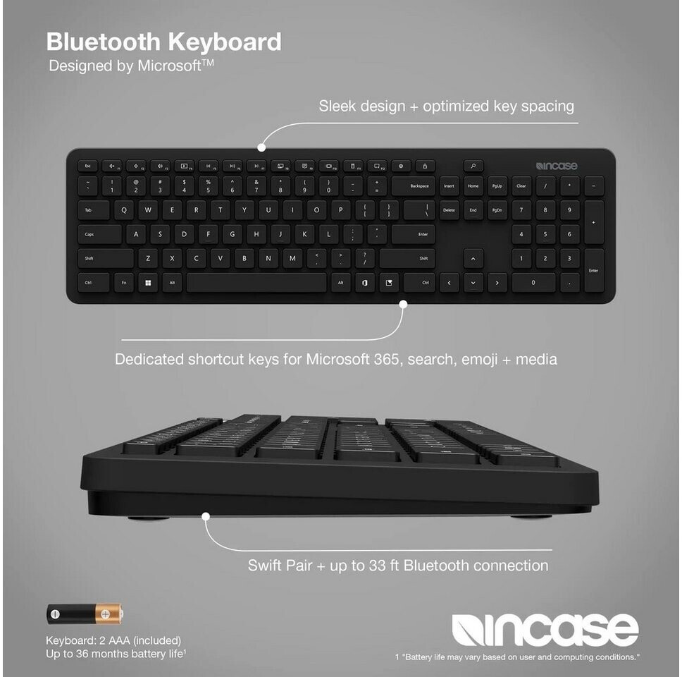 Incase Designed by Microsoft Bluetooth Keyboard (DE) ab 51,87 ...