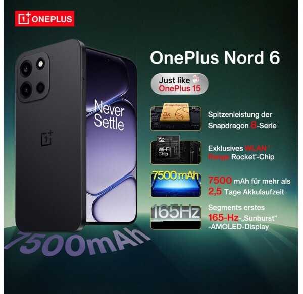 OnePlus Nord 6 256GB 8GB schwarz, Bild 2