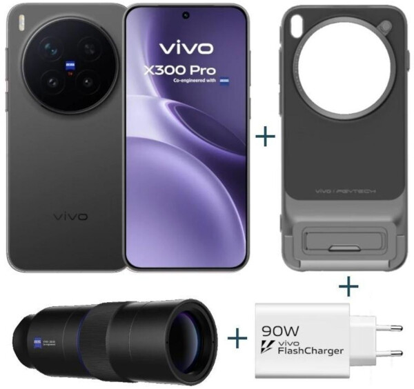 Vivo X300 Pro Phantom Black + Case + Telephoto lens kit, Bild 4