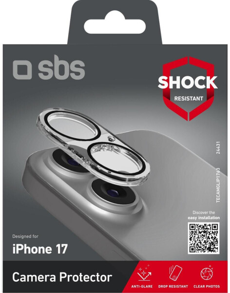 SBS Mobile Schutzfolie Kamera Apple iPhone 16 17 Transparent 1 Stk, Bild 2