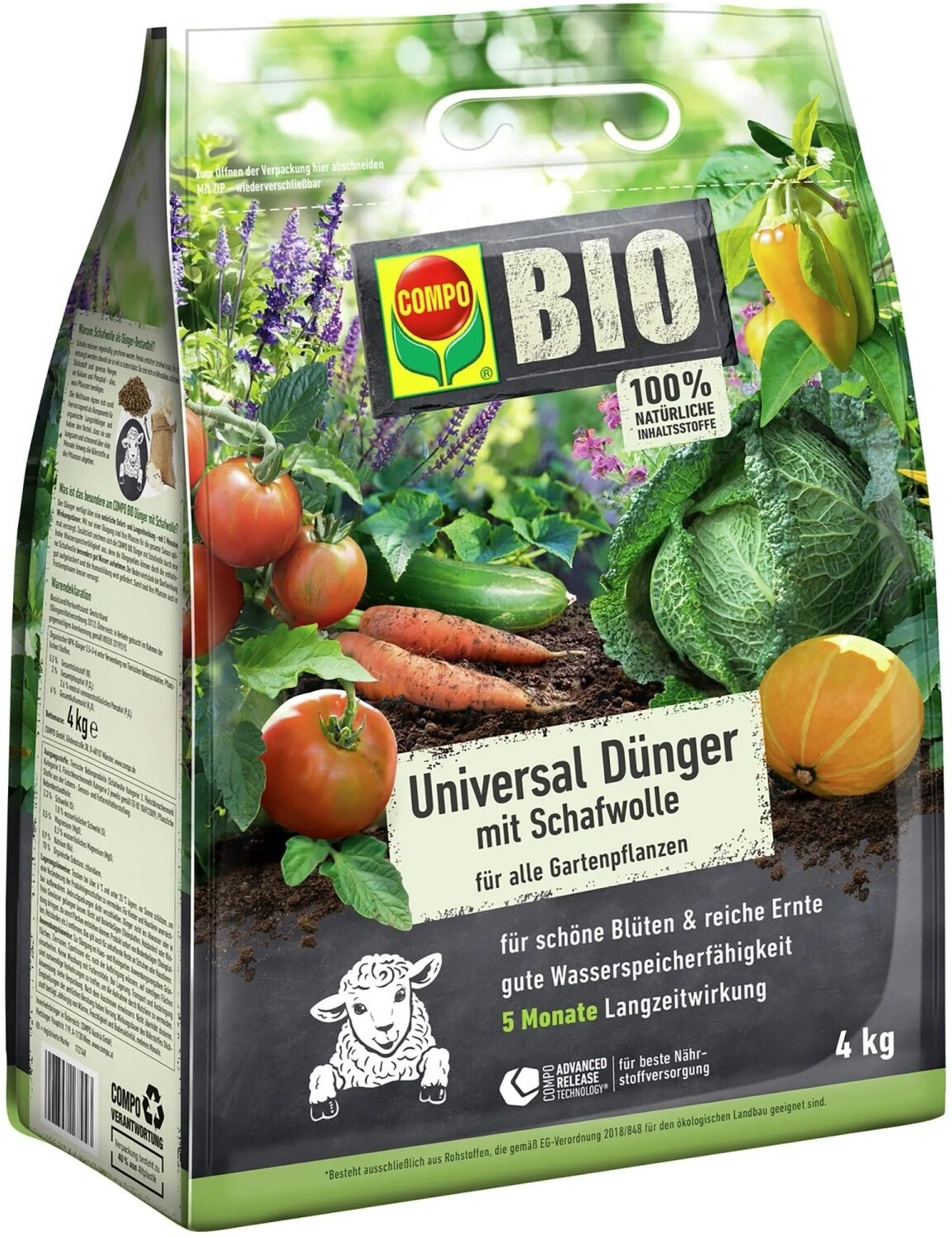 COMPO BIO Universal Dnger mit Schafwolle 4 kg ab 21.99  | Vergleiche 5  Angebote auf idealo.de