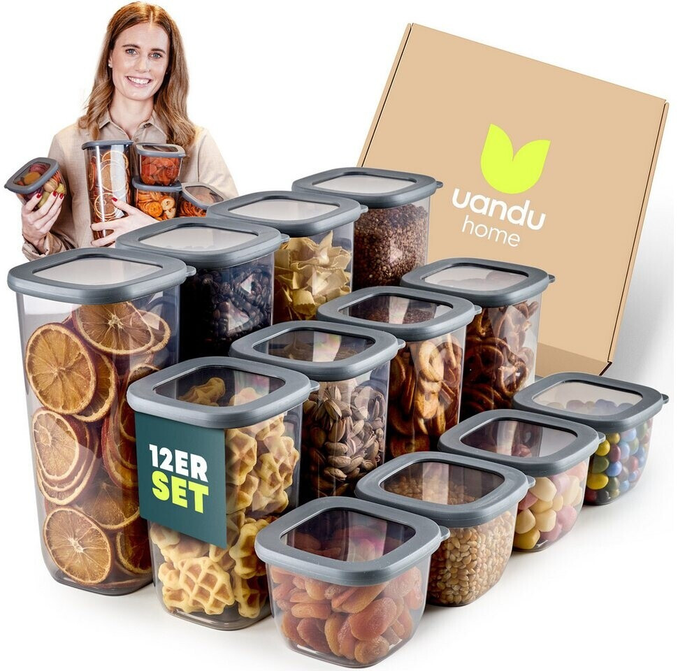 Uandu Vorratsdosen Set luftdicht, BPA-freier Kunststoff, 12-teilig (12 Set) ab 19,99 € (Oktober 2026)