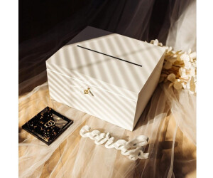 Creative Deco Holzkiste mit Deckel, Schlitz, Schloss und Schlüssel, Weiß, 29x25x15cm (JAN-CD-P2915o-WHITE) ab 37,55 € (Oktober 2026)