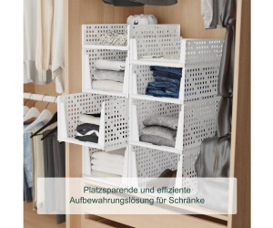 Relaxdays Schrank Organizer, stapelbar, 3er Set ab 23,99 € (Oktober 2026)