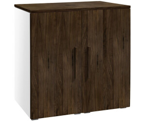 Portina Hasena Portina Kommode Holzfront Nussbaum geölt, Korpus weiß (SW16486.7 ...