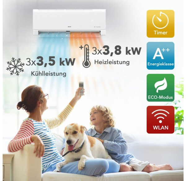 BELVIT Multi Split Klimaanlage Set 36000BTU + 3x 12000BTU Innengerät, WLAN, R32 (BV-KA1016-SET), Bild 2