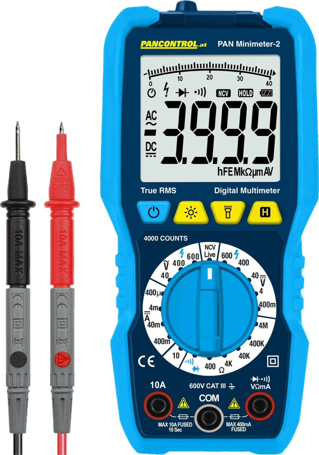 Ture Rms Multimeter Pancontrol Minimeter-2 Digital-Multimeter True RMS, CAT III 600V ab 24 ...