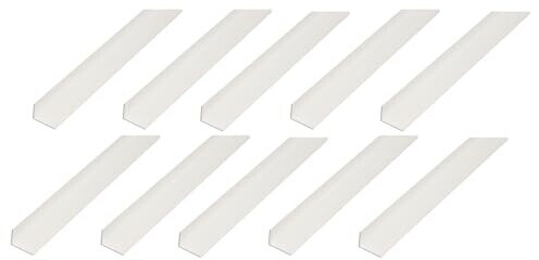 Produktbild von Alberts 423971 Winkelprofil – Selbstklebend, Aluminium Weiß, 1000x20x20 Mm, 1,5 Mm Stark, 4er Set, RAL 9016