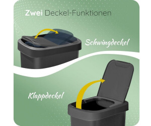 Novaliv Mülleimer 50L 2in1 Deckel (Klappdeckel & Schwingdeckel), 2er-Set ab 39,99 € (Oktober 2026)