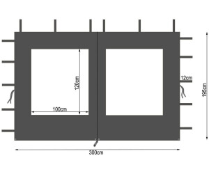 Accessoire Jardin Quick Star Panneaux Latéraux Pour Tonnelle Quick Star - Protection Et Intimité Panneau Latéral Fenêtre