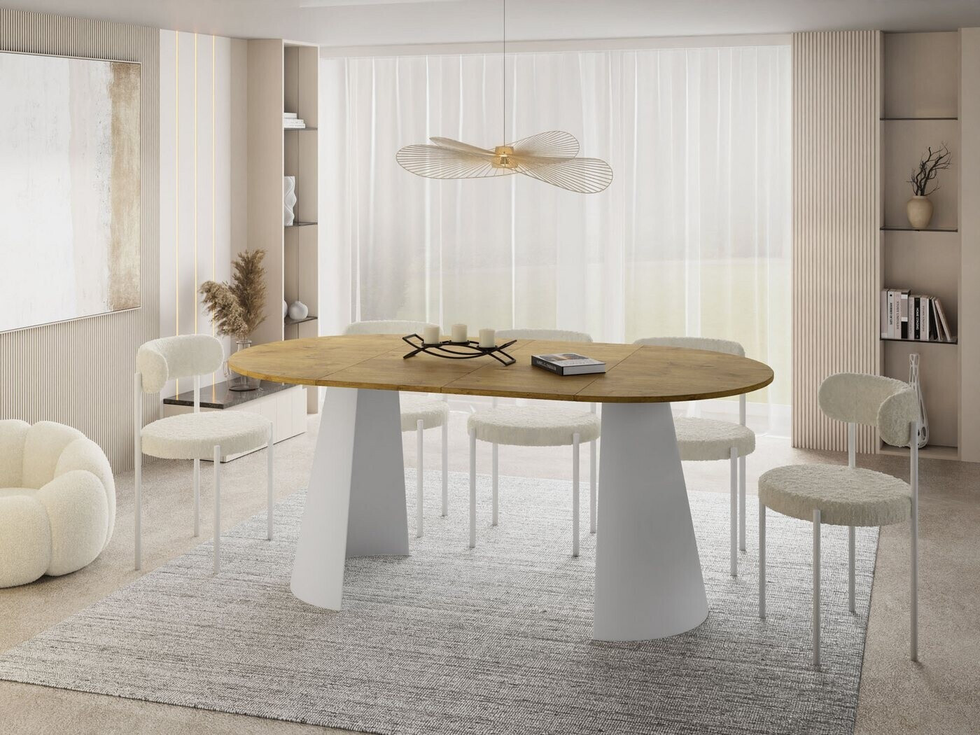 kommode mit glastüren Sideboard 2 Holztüren 2 178x84x32cm MIDO Eiche geölt sideboard modern