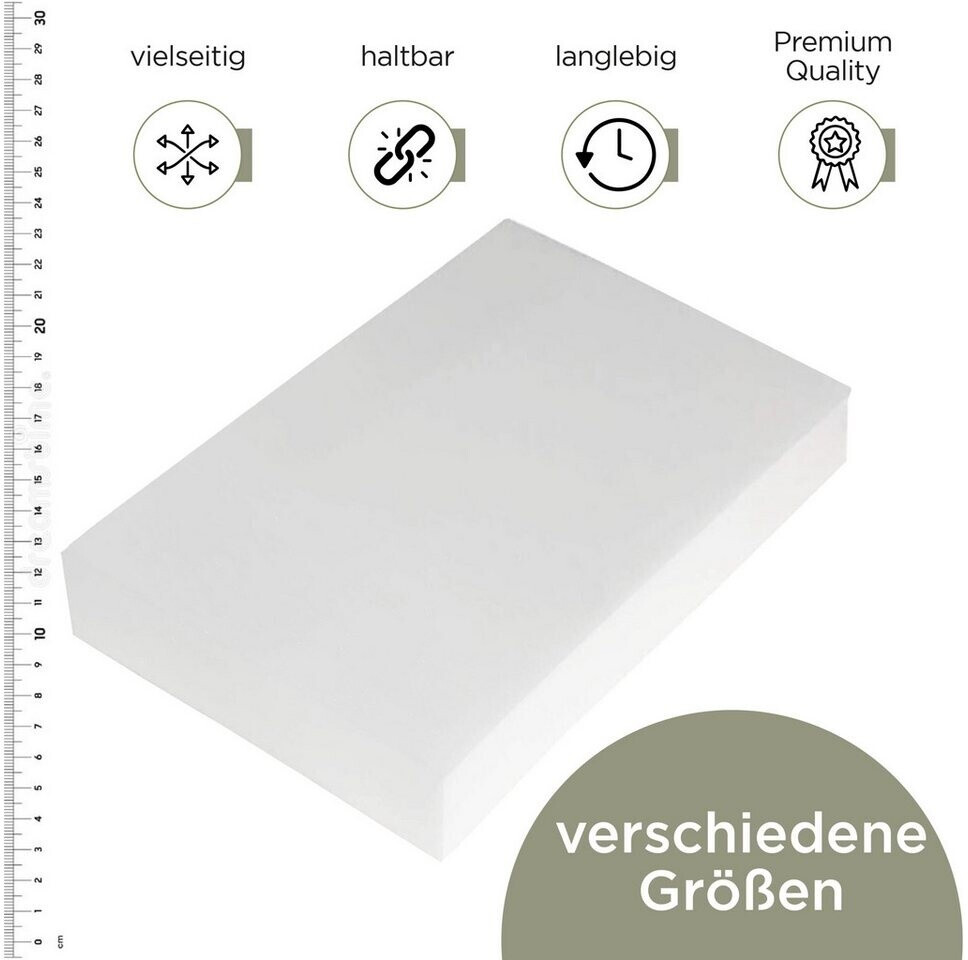 MSS E.K. Schaumstoffplatte RG 25/40 – 200 X 60 X 5 Cm – Weich Bis Mittelfest, Schadstoffgeprüft, Vielseitig