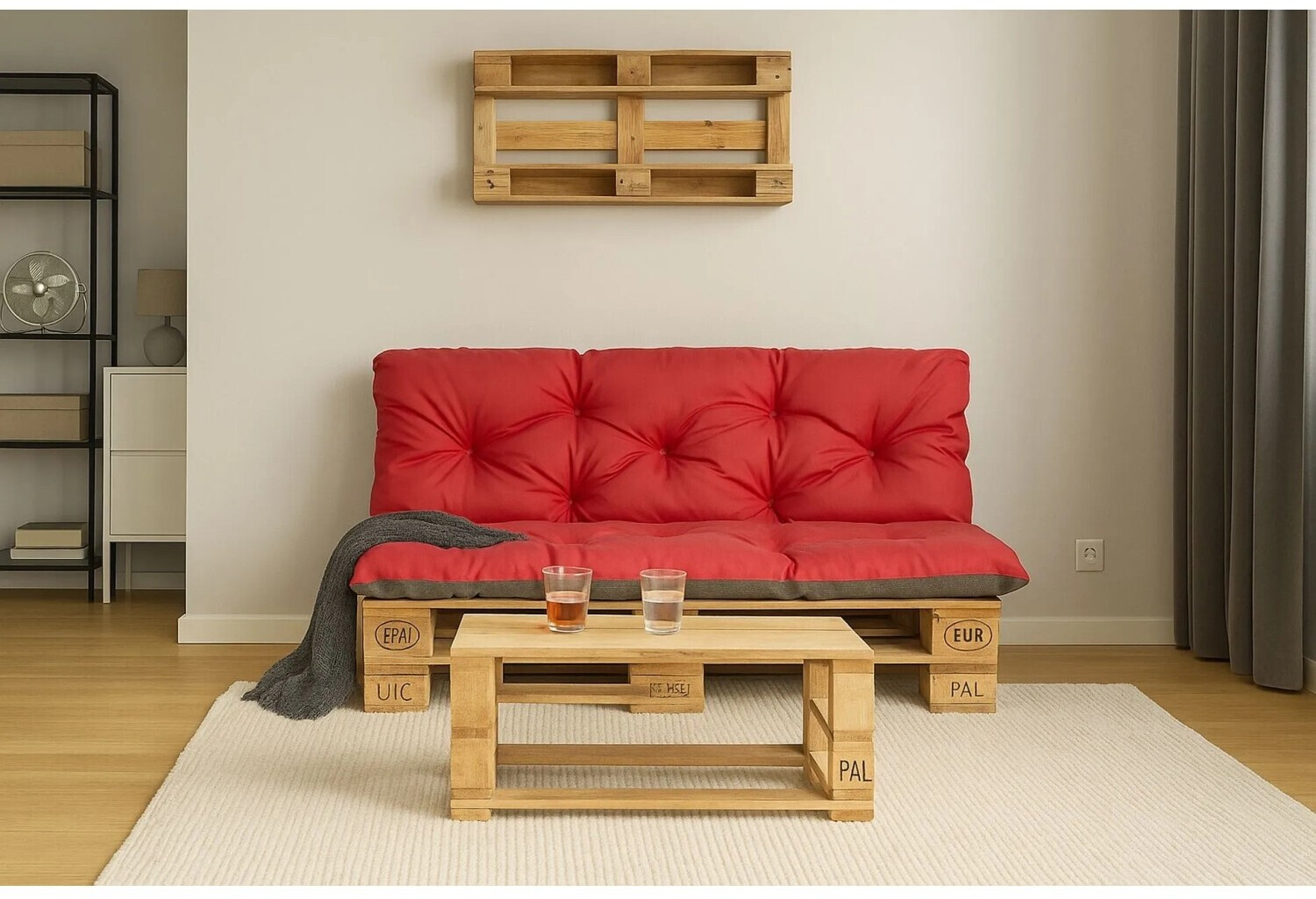 Setgarden Palettenkissen Set Sitz- & Rückenkissen Rot 120x80x40cm ab 55,00 € (Oktober 2026)