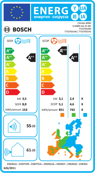 Bosch Climate 4000i Monosplit 3,5kW A++/A++ WiFi Ready R32 (CL4000i-Set 35 WE), Bild 4