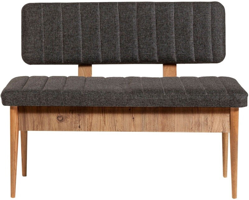 Hanah Home Vina Sitzbank mit Stauraum und Rückenlehne, Atlantische Kiefer, Anthrazit, 110x85x40cm (asr869vel5109) ab 159,00 € (Oktober 2026)