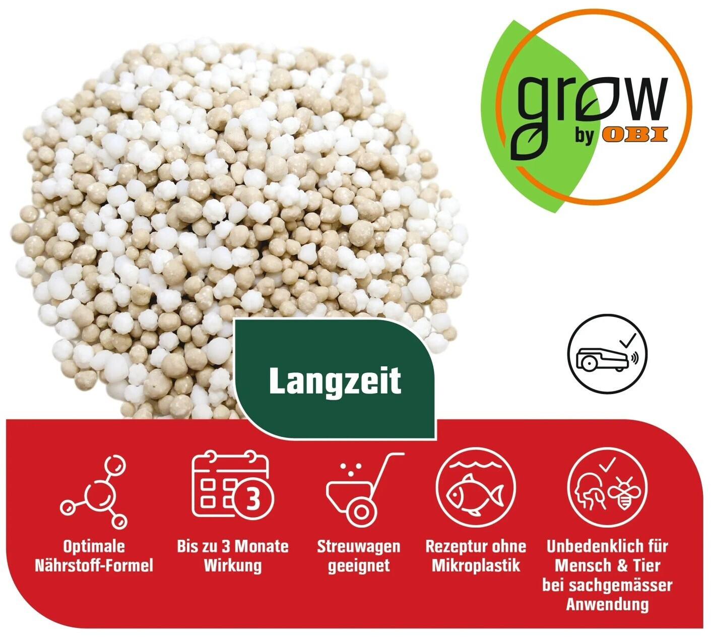 GROW by OBI Premium Langzeit-Rasendnger 3 kg ab 16.49  | Vergleiche 1  Angebote auf idealo.de