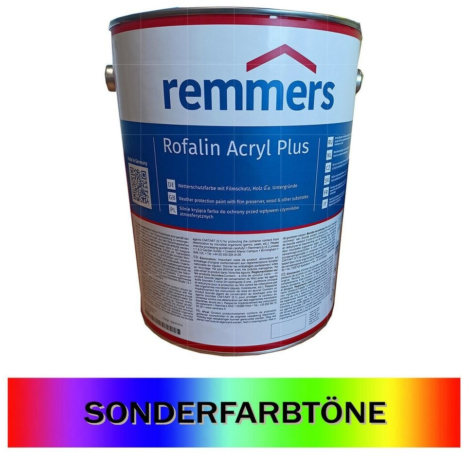 Remmers Rofalin Acryl Plus Wetterschutzfarbe Holzfarbe Sonderton 5l ab ...