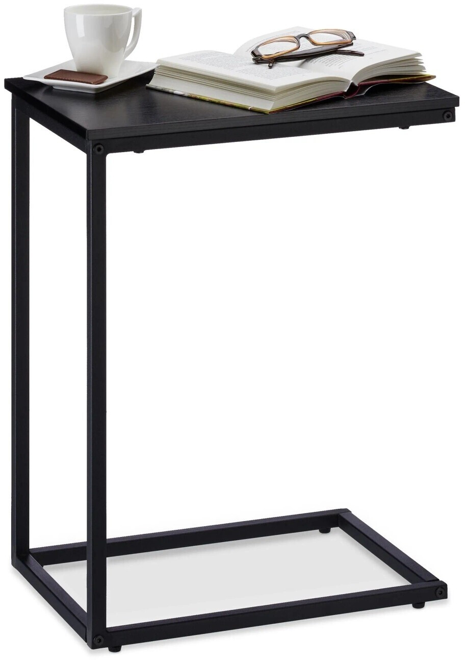 Relaxdays Beistelltisch U-Form, Holzwerkstoff & Metall, schwarz, 30x61x45cm ab 32,99 € (Oktober 2026)