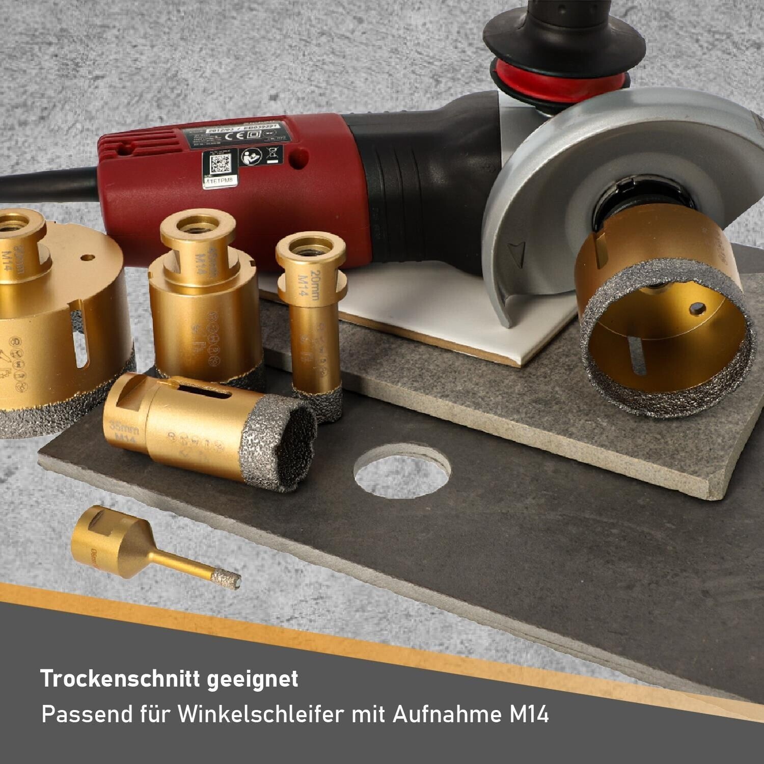 Diamant Fliesenbohrer Set 20–68 mm M14 Feinsteinzeug Bohrkronen Profi