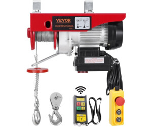 VEVOR Elektrische Seilwinde PA300 – 220V, 550W – 150/300 Kg Hubkraft, 12/6 M Höhe – Mit Kabelfernbedienung Für Werkstatt & Lager