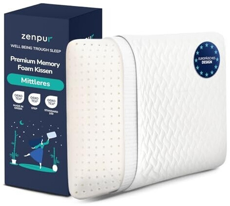 Zen & Pur Orthopdisches Memory Foam Nackenkissen 40x60cm Bambus-Bezug  (60-NMAE-QPH5) ab 49.97  | Vergleiche 2 Angebote auf idealo.de