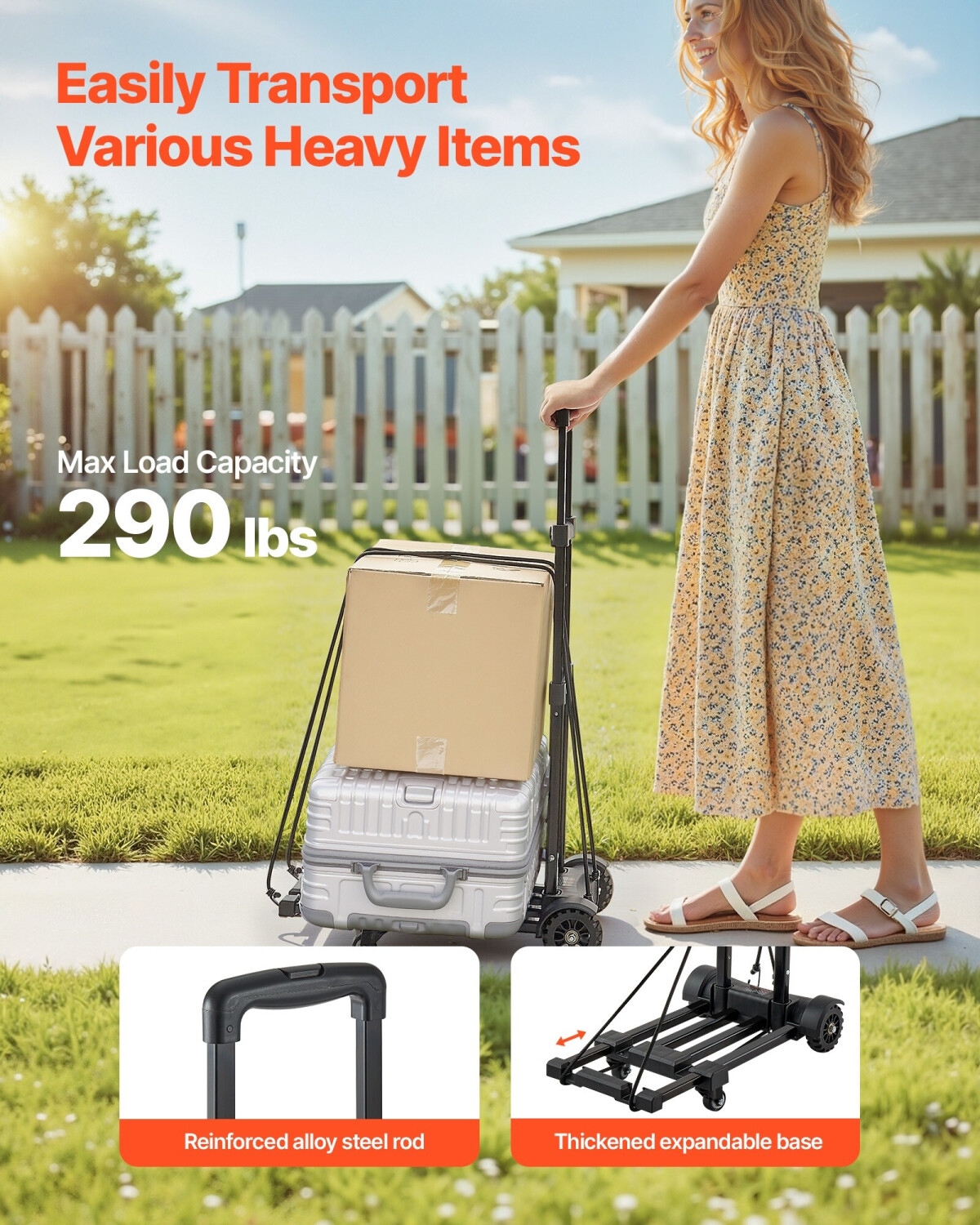 4-in-1 Sackkarre Umwandelbar – 454kg Tragkraft, A Produktbild-Vorschau 3