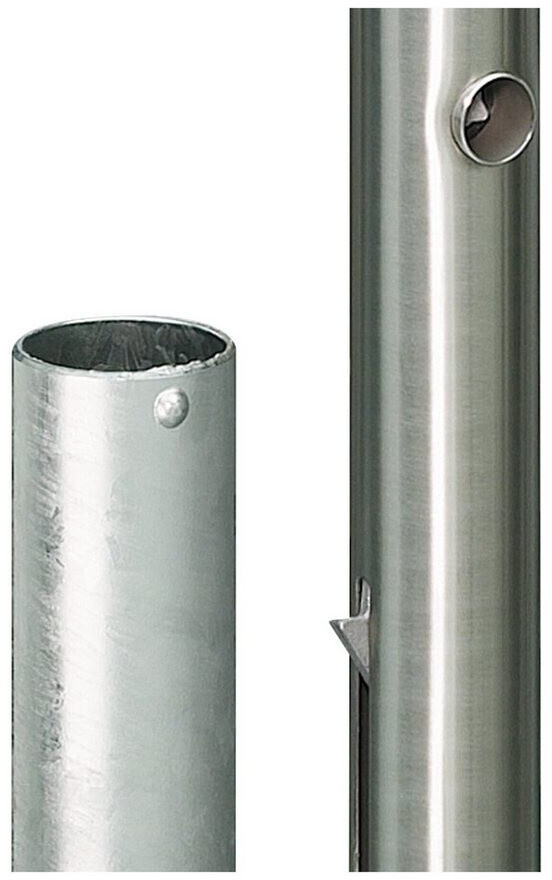 Absperrpfosten rund 108 mm, herausnehmbar mit Dreikantverschluss, Poller