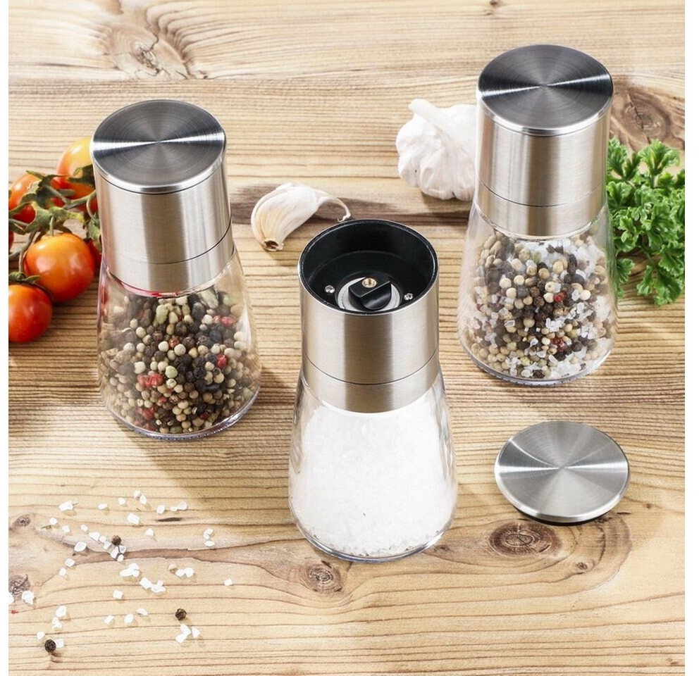 Haushalt International Gewürzmühlen 3er-Set Edelstahl/Glas manuell (12120) ab 10,45 € (Oktober 2026)