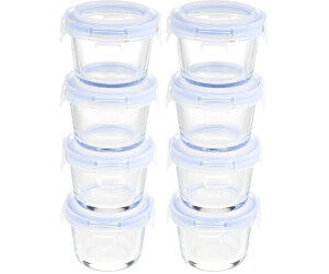 AmazonBasics Glasaufbewahrungsbehälter 120ml transparent mit blauen Deckeln 4er-Set (ABL001) ab 9,79 € (Oktober 2026)