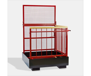 Produktbild von Faltbarer Gabelstapler-Sicherheitskäfig – 521 Kg Tragkraft, Mit Schwenkrädern & Kette, Für Arbeiten In Der Höhe