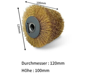 Drahtbürste Satinierwalze 120 x 100 x 19 mm Schleifwalze Walzenbürste Drahtbürste Satinierwalze 120 x 100 x 19 mm Schleifwalze Walzenbürste