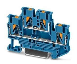 10x PTV 2,5 DIN-Schienenklemmenblock – Push-in 2,5mm², 24A, 800V, Für NS 35