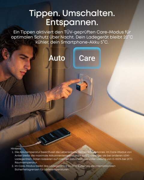 Anker Nano Ladegerät (45W, Smart Display) orange, Bild 4