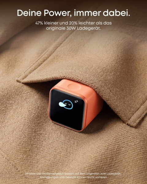 Anker Nano Ladegerät (45W, Smart Display) orange, Bild 5