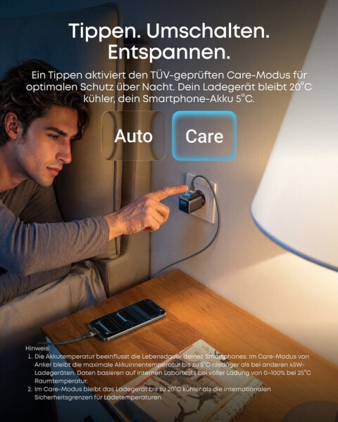 Anker Nano Ladegerät (45W, Smart Display) schwarz, Bild 4