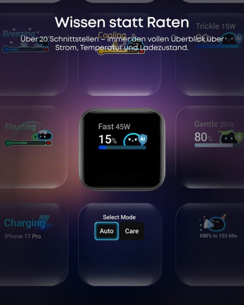Anker Nano Ladegerät (45W, Smart Display) schwarz, Bild 6