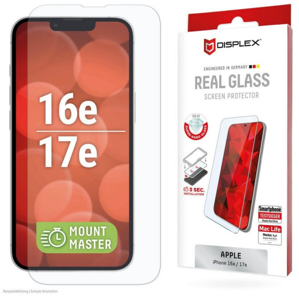 Displex Real Glass MountMaster Apple iPhone 16e / 17e
