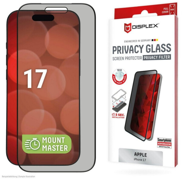Displex Privacy Glass MountMaster Apple iPhone 17