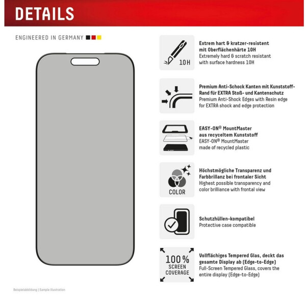 Displex Privacy Glass MountMaster Apple iPhone 17 Pro, Bild 2