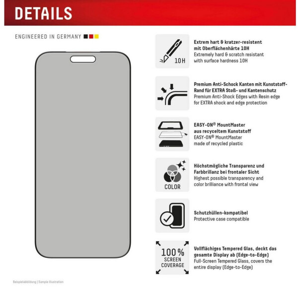 Displex Privacy Glass MountMaster Apple iPhone 17 Pro Max, Bild 4