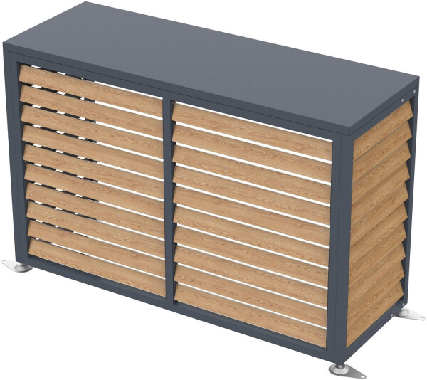 Westmann Verkleidung Wärmepumpe Boxa M anthrazit/holzoptik, Bild 3