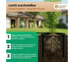 Bambusbrse Wurzelsperre Strke Strke 1 mm Lnge 5 m Breite 40 cm ab 41.9   | Vergleiche 2 Angebote auf idealo.de