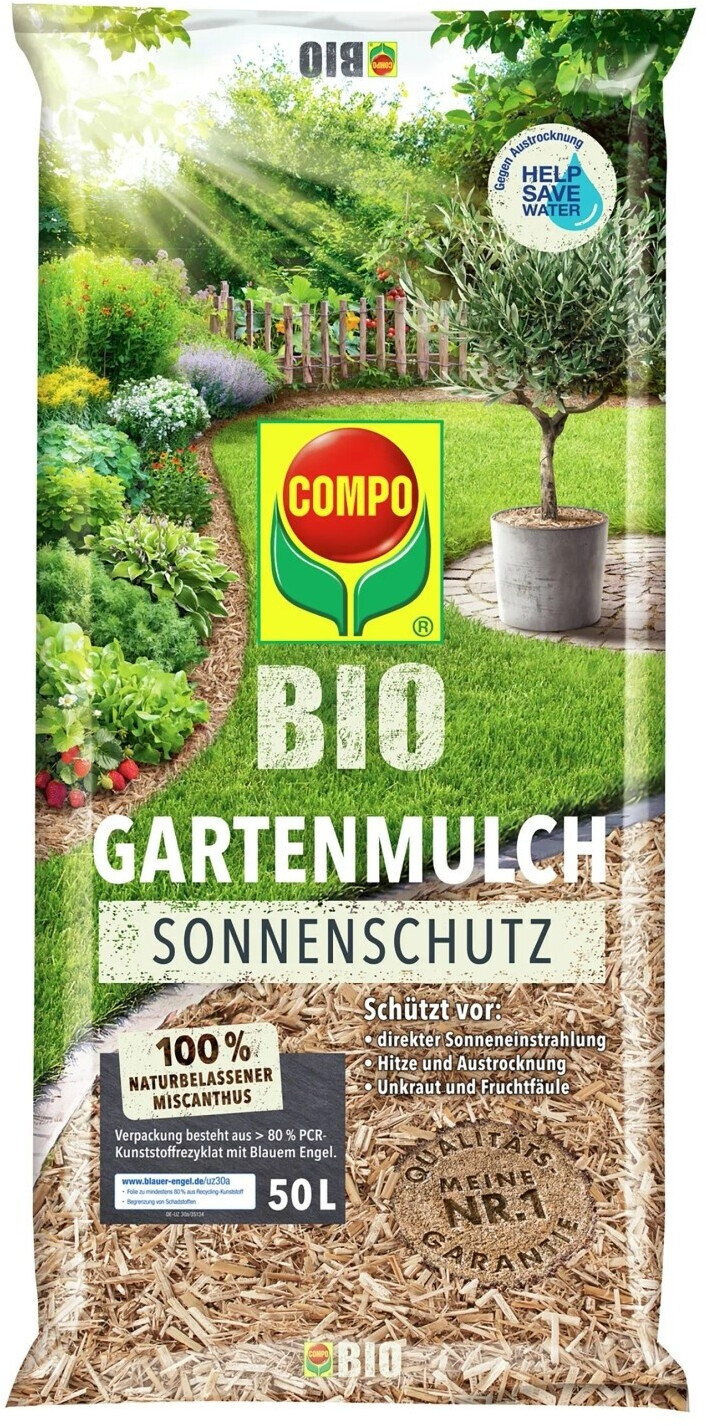 COMPO Bio Gartenmulch mit Sonnenschutz 50 l ab 13.99  | Vergleiche 4  Angebote auf idealo.de